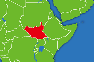 南スーダンの地図画像