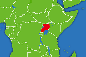 ウガンダの地図画像