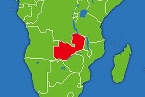 ザンビアの地図画像