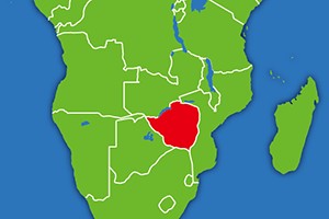 ジンバブエの地図画像