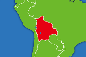 ボリビアの地図画像