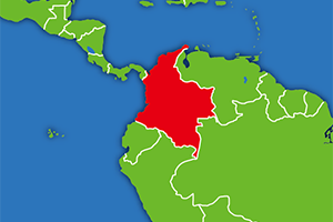コロンビアの地図画像