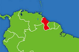 ガイアナの地図画像