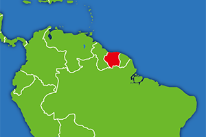 スリナムの地図画像