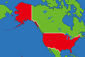 アメリカ合衆国の地図画像