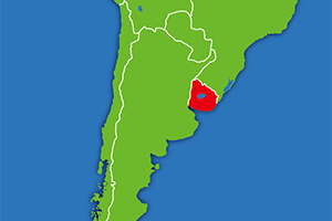 ウルグアイの地図画像