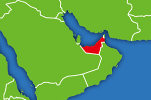 アラブ首長国連邦の地図画像