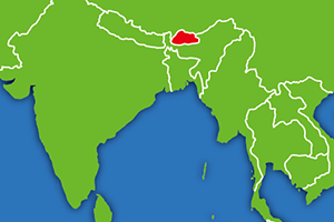 ブータンの地図画像