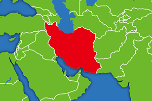 イランの地図画像