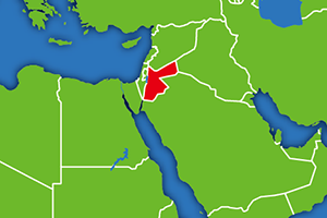 ヨルダンの地図画像