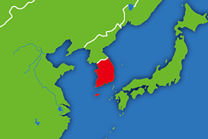 韓国の地図画像