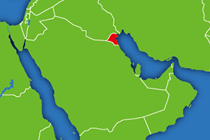 クウェートの地図画像