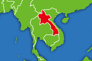 ラオスの地図画像