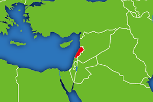 レバノンの地図画像