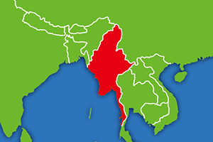 ミャンマーの地図画像