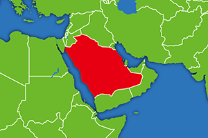 サウジアラビアの地図画像