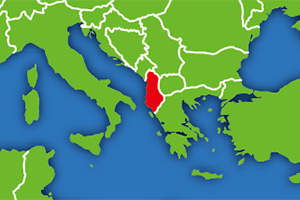 アルバニアの地図画像
