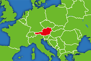 オーストリアの地図画像