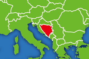 ボスニア・ヘルツェゴビナの地図画像