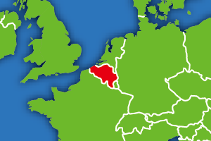 ベルギーの地図画像