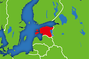 エストニアの地図画像