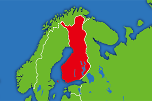 フィンランドの地図画像