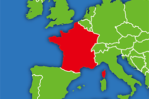 フランスの地図画像