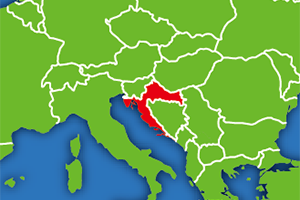 クロアチアの地図画像