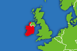 アイルランドの地図画像