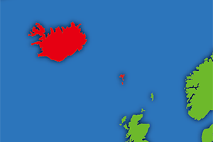 アイスランドの地図画像