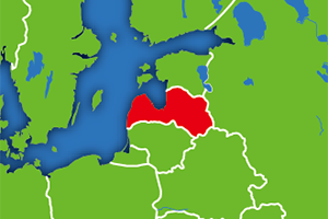 ラトビアの地図画像