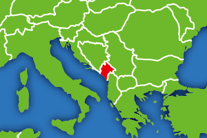 モンテネグロ共和国の地図画像