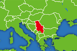 セルビア共和国の地図画像