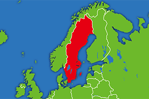 スウェーデンの地図画像