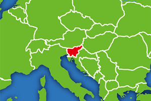スロベニアの地図画像