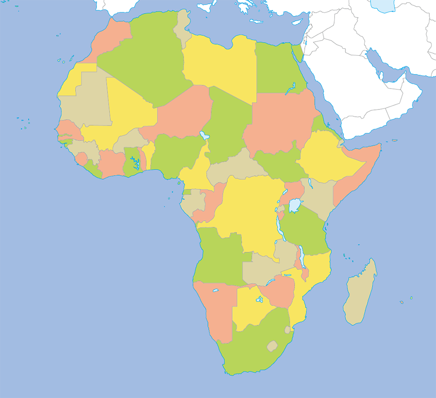 アフリカ地域地図