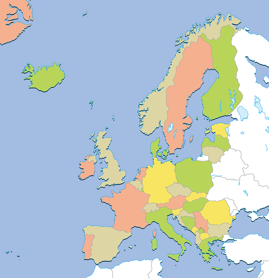 ヨーロッパ地域地図