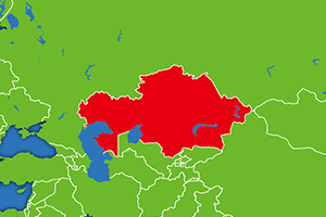 カザフスタンの地図画像