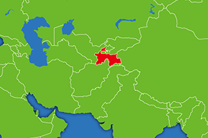 タジキスタンの地図画像