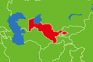 ウズベキスタンの地図画像