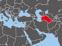 トルクメニスタンの位置