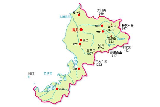 福井県の地図