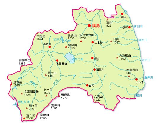 福島県の地図