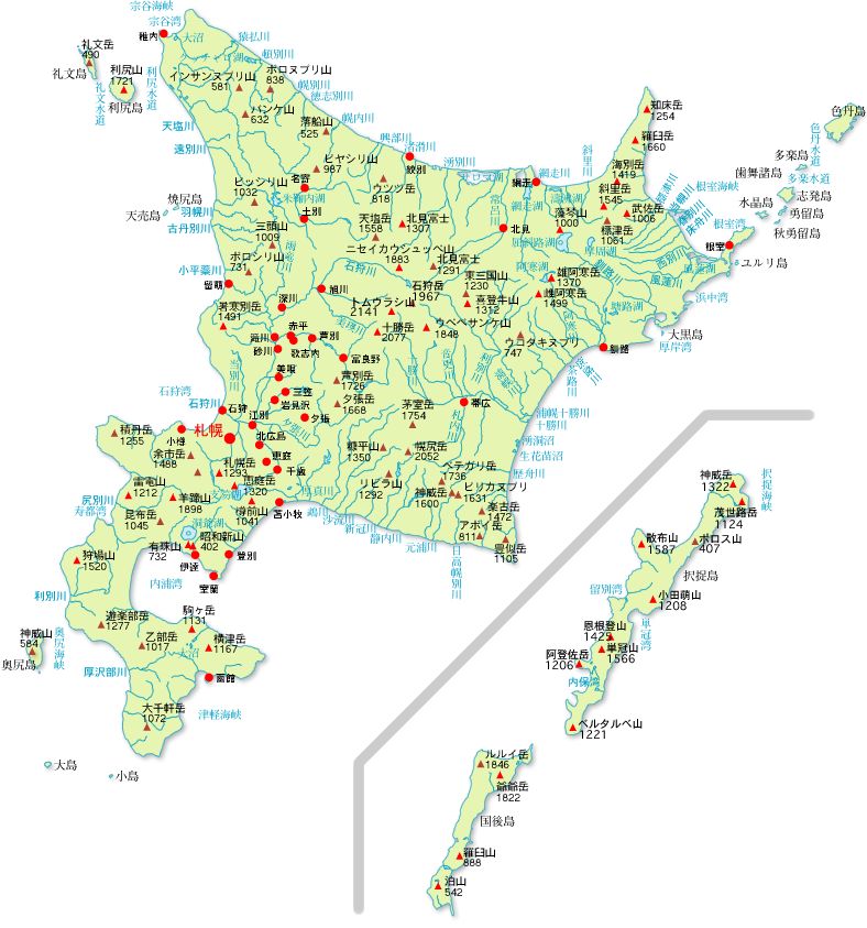 北海道の地図