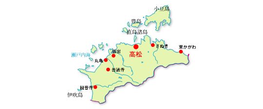 香川県の地図