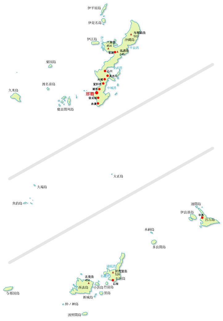 沖縄県の地図