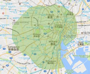 Uber Eats（ウーバーイーツ）東京エリアマップ画像