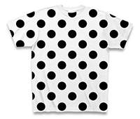 全面プリントTシャツ-水玉