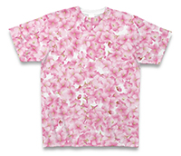 全面プリントTシャツ-花柄