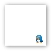 マイクロファイバーハンドタオル-ペンギン